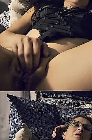 Rubbing my vagina with my BFF spouse. DON'T TELL HER!