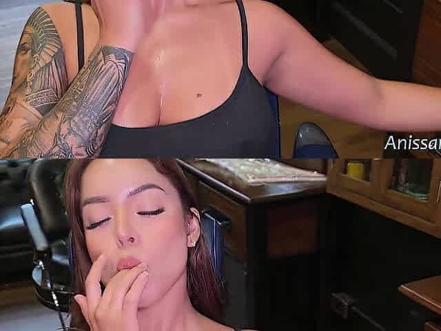 Large butt hairdresser screws her client and this chab fills her with cum- anissamiller