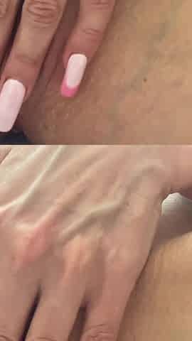 Close up snatch climax, sensitive clit and climax