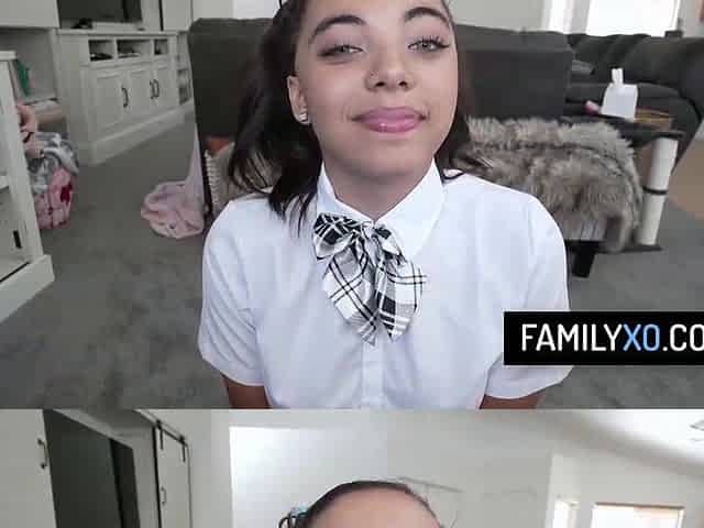 Lewd black stepdaughter entice and bang with her stepdad - Zerella Skies