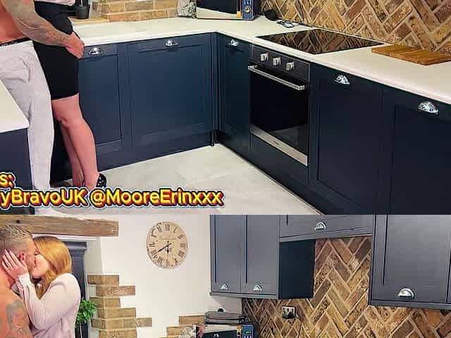 Wife's Ally Seduces Me Whilst This babe's Out - Risky Kitchen Quickie Creampie - Erin Moore