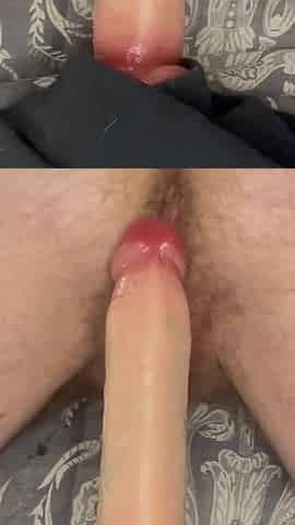 Cspot Riding a 9 Inch Thrusting Dildo to a Loud Real Orgasm