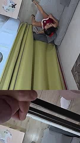 The Stepsister Caught Her Stepbrother Masturbating and Suggested That He Feel Real Pleasure
