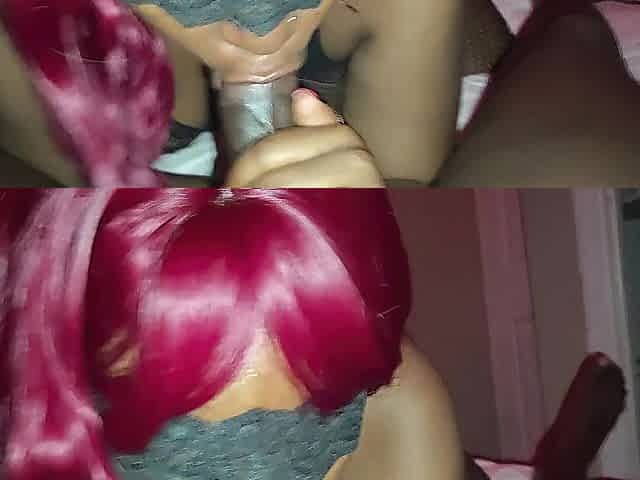 Encounter with a fan, I suck his BBC in advance of that guy bangs my butt in the red room