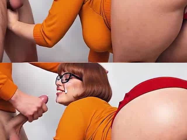 Scooby-Doo: Velma Dinkley - big beautiful woman's Huge Melons Full of Milk (AI-Generated)