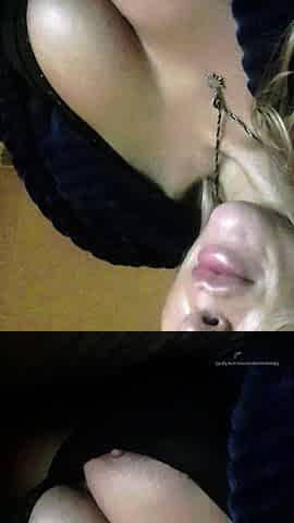 Amateur blond girl with big boobs getting fucked