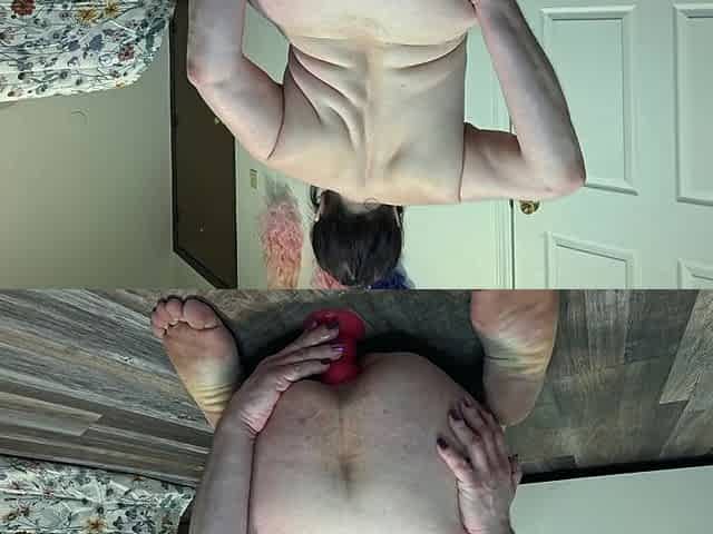 Huge Strawberry Dildo in Thick Ass: Deep Anal Riding & Wet Fun