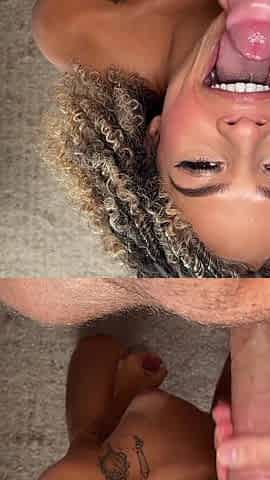 Natural Brazilian Pussy and Throatfucked on POV. Kevelin
