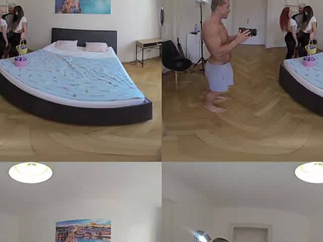Easter Egg Hunt Turns Into Double Pussy Penetration Foursome - PornoDanVR