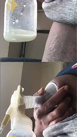 Black Lactating & Breast Pumping