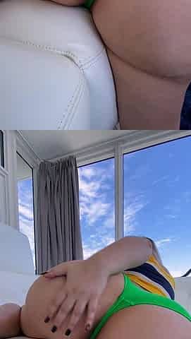 Large amateur cam woman uses two of her toys to masturbate