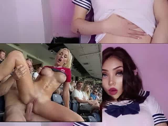 Sexy golden-haired gets drilled in the stadium - AI generated by "AnitarRoxe" Channel