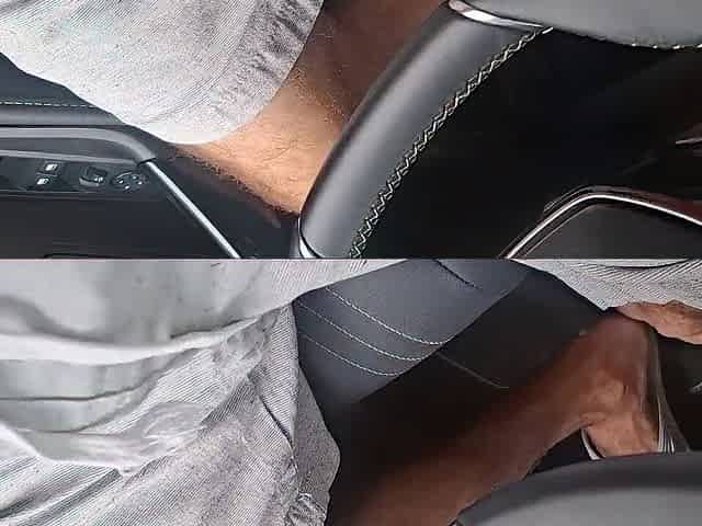 A risky masturbation session in the street with a woman who was at the bus stop.