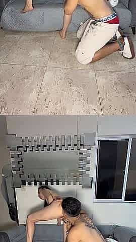 I invite my neighbour to bust my butt
