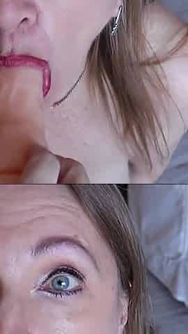 I suck big white cock and fuck my tits