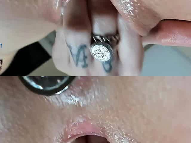 Russian blonde college girl Kaylee masturbates