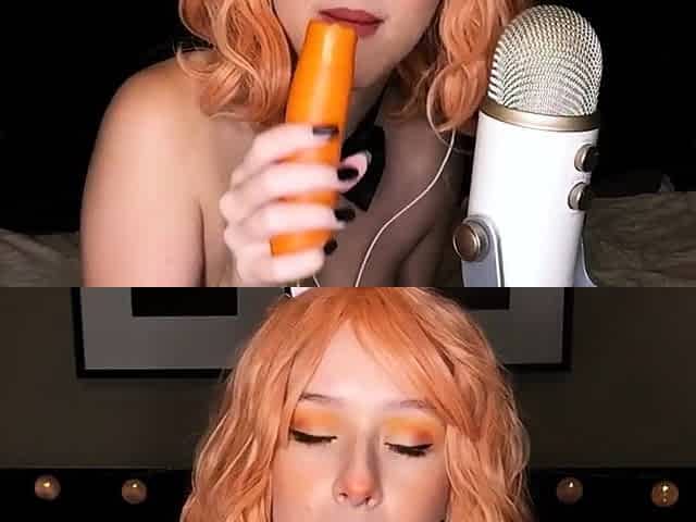 Diddly Easter Bunny Eats a Carrot Lewd ASMR Video