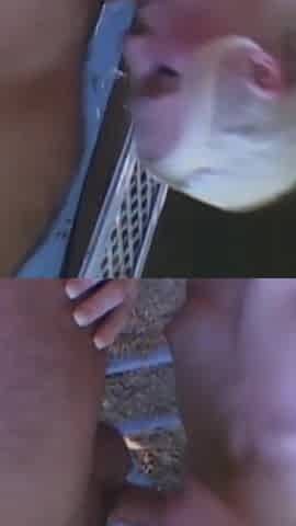 Blonde Teen Sucks Huge Dicks and Cumshot