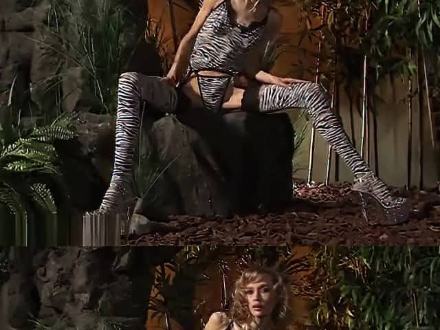 Anorexic mature is showing her body