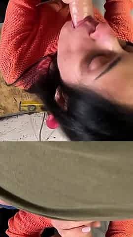 Step Mom Unexpected Suck Step Son Construction Worker?! He Cum in Mouth