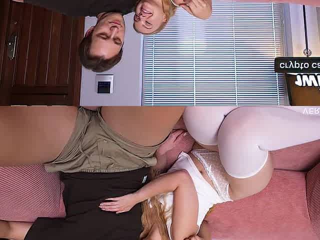 Scared Playgirl Sucks Ramrod: Screwed Doggy By TV, Cums With Thick Creampie