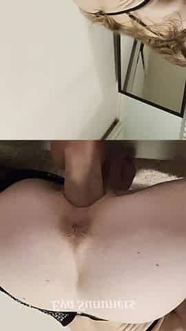 Blonde PAWG Reverse Cowgirl Tight Creamy Pussy Riding Big Dildo