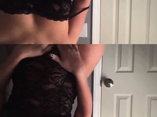Black Lingerie Solo - Playing with My Pussy to Orgasm