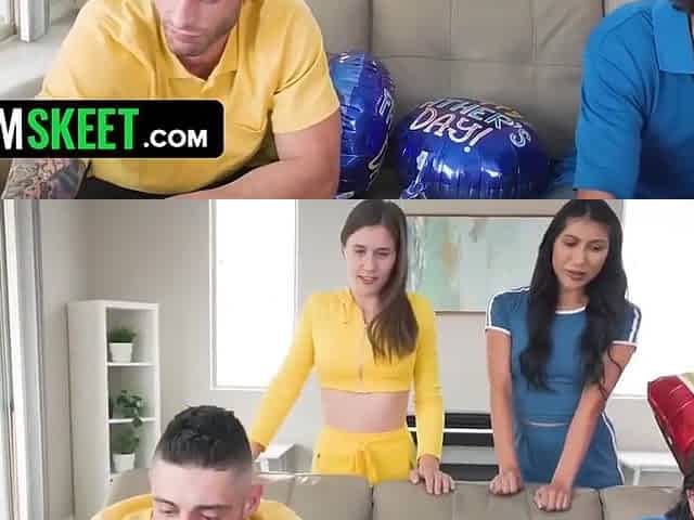 Gorgeous Young Sluts Strip Down And Pound Their Stepdads To Celebrate Stepfathers Day