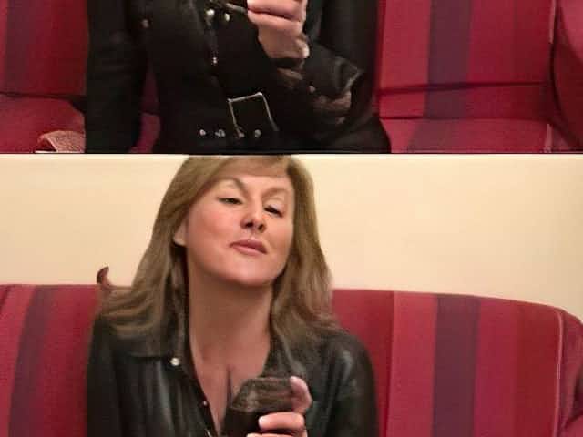 Blond mother i'd like to fuck getting nailed by a pair of large schlongs