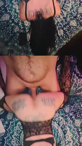 Tattooed whore riding and twerking on my rod, ejaculation