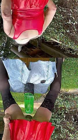 cd kassy54 large bottle in butt outdoors