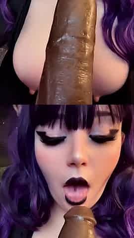 BBW Goth Sexdoll Empties BBC