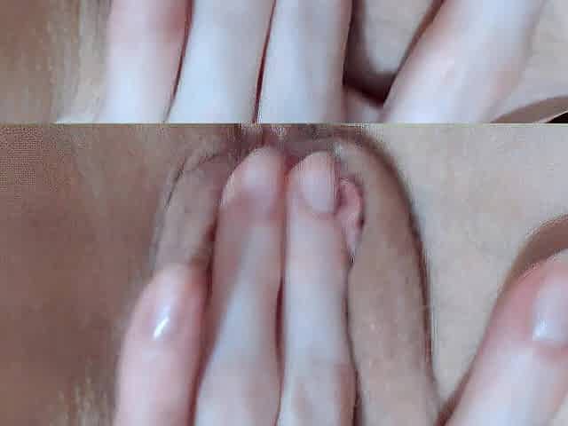 woman screaming with enjoyment during intensive climax ????Leaking moist vagina in Hard rubbing masturbation ????