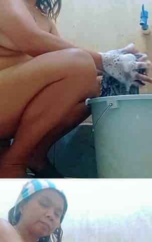 Naughty Filipino MILF's Laundry Wet Fun