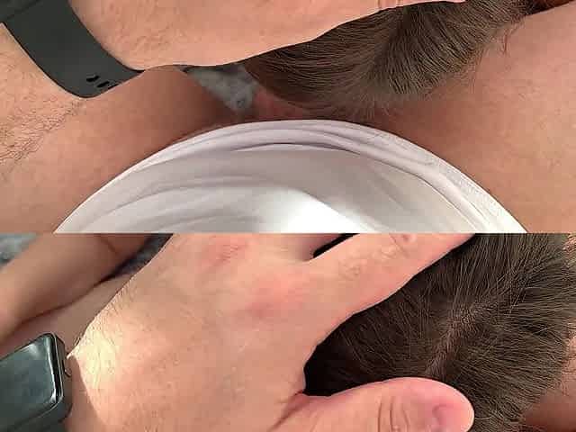 Foot Fetish Delight: That babe Sucks, This guy Cums on Her Feet