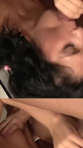 Couple bangs babysitter and gave her good threesome fuck by the kitchen