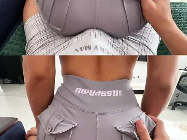 Grinding trainer's penis , finish with large jizz flow