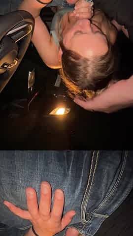 Dirty Wife Gives Messy Blowjob to Drive as Thank You