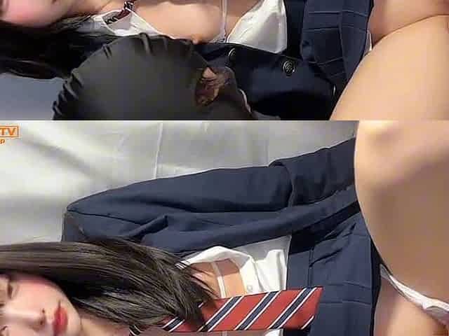 Asian Japanese Babe Fingers Her Wet Pussy While Sucking Thick Cock Deep