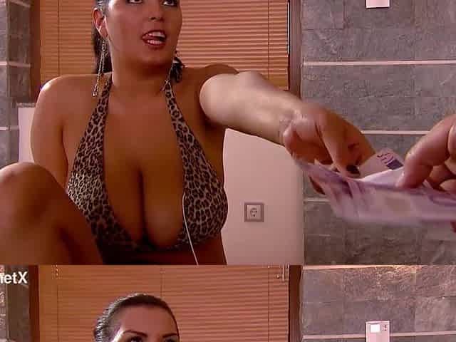 JASMINE EBONY WITH GIANT TITTIES GETS DRILLED IN THE BUTT FOR CASH