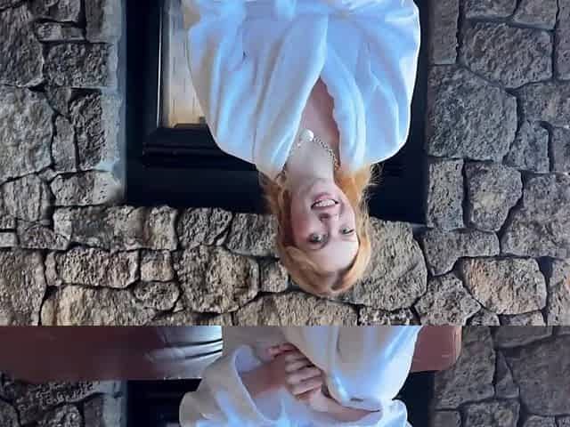 Slutty redhead bridesmaid gets locked out of hotel room before wedding
