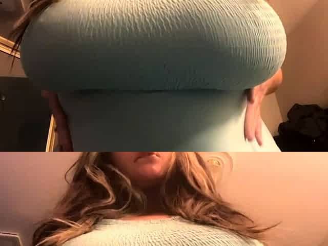Amateur milf flashing her big boobs in a public place