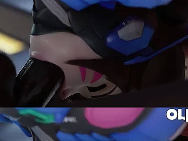 Overwatch D.Va Takes Security BBC for Mischief - Double Facial Ejaculation CG Comics