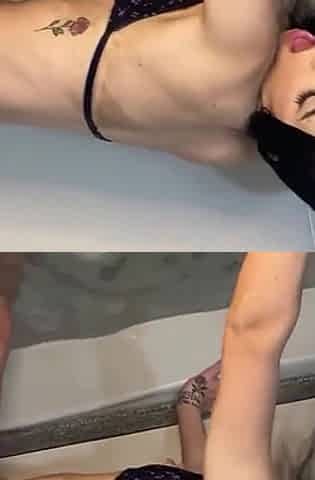 Skinny Girl Shoving Big Toy Cock in Her Pussy