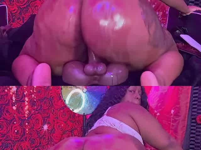 CheriseRoze Large Ass Riding and Constricted Creamy Snatch