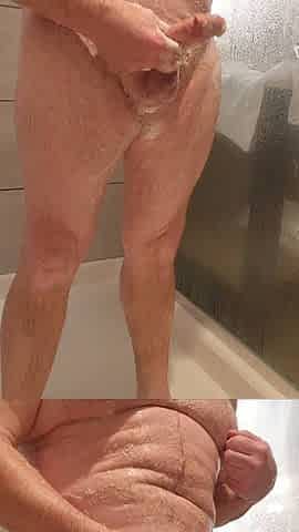 Ginger shower time sudsy cock