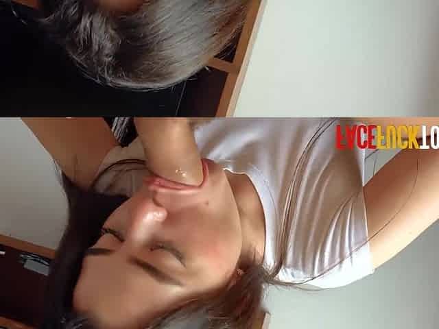 18yo Colombian Beauty Unfathomable Mouths Huge Ramrod Like a Total Bitch