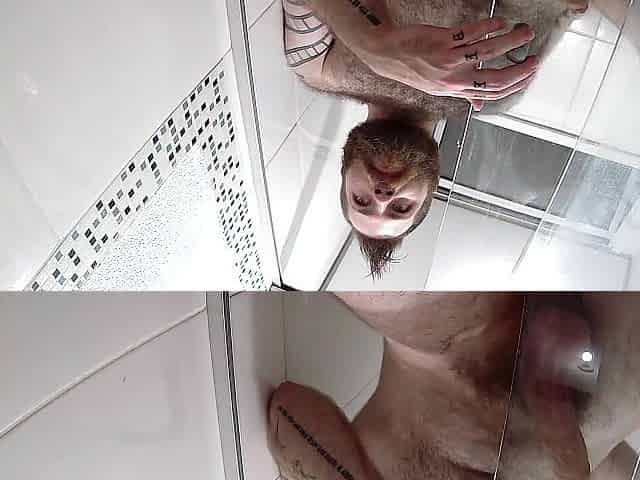 See me on the shower as I tease u rubbing my thick rod on the glass door and stroking