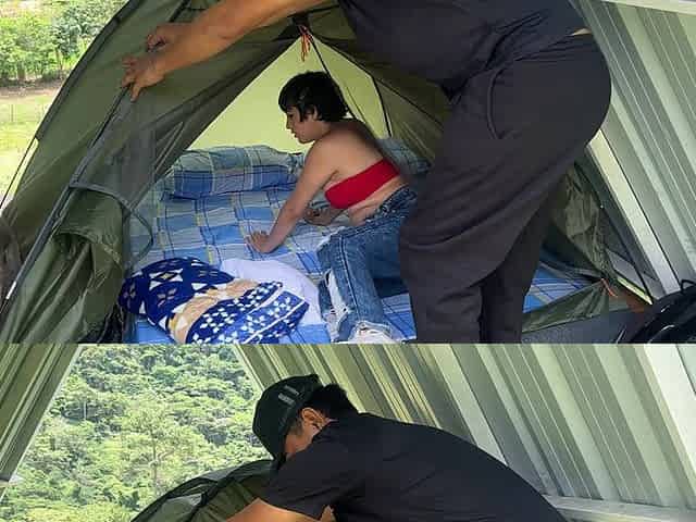 I Fuck My Rich Stepsister While We're on Vacation at a Campsite in the Middle of the Forest; I Fill Her Pussy with My Milk.