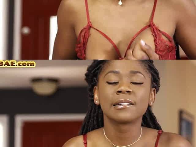 Deep Throat Nubian bae in lingerie and heels rides BIG BLACK COCK B